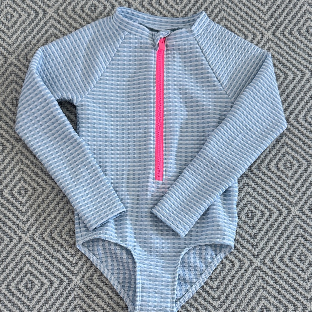 Old Navy Long Sleeve Swimsuit with Pink Zipper